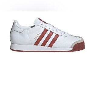 NWT Adidas Men's White and Burgundy Samoa Sneakers